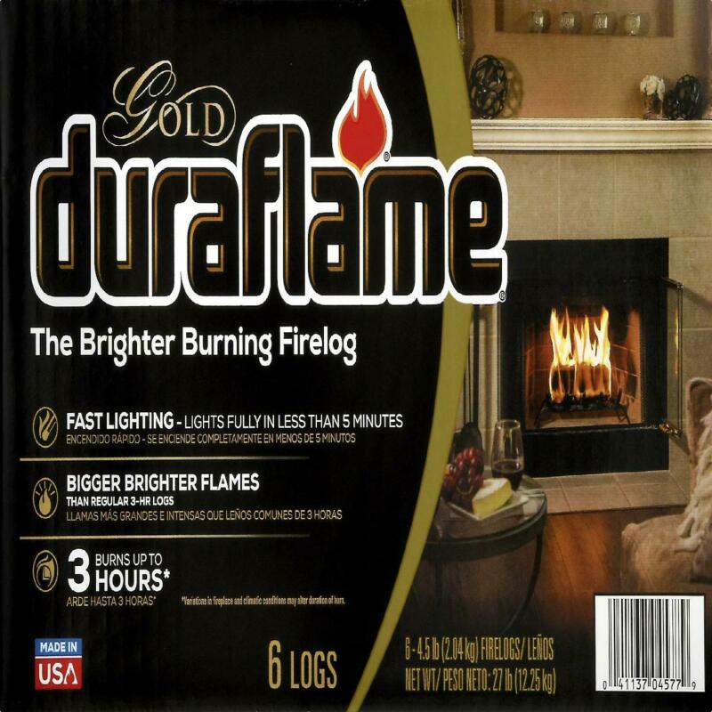 Duraflame Gold Ultra Premium 4.5lb Firelogs, 6-Pack Case, 3 Hour Burn - Fresh Stock Dated December 2025