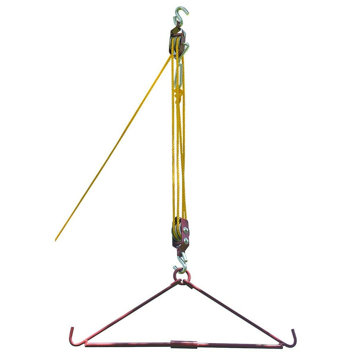 Rugged Gear Gambrel And Pulley Hoist System With Steel Rods & Hooks Garage Tool - Fresh Stock Dated December 2025