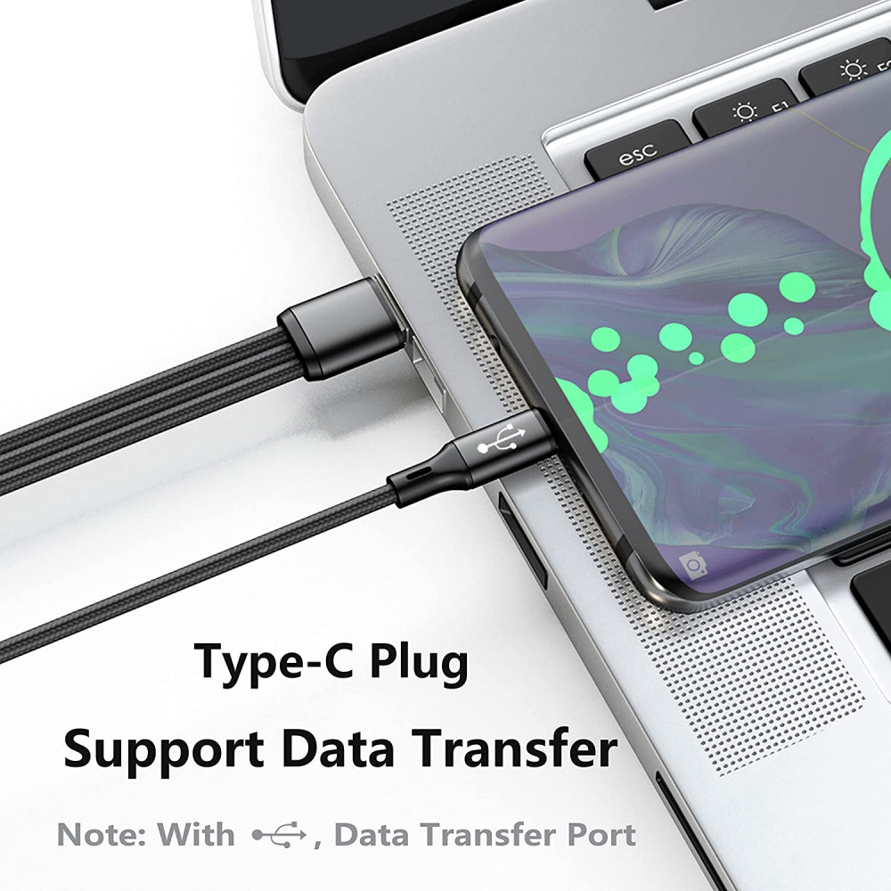 GELRHONR USB C Splitter Cable,USB A Male to 3 Type-C A C - 0.2M - Fresh Stock Dated February 2026