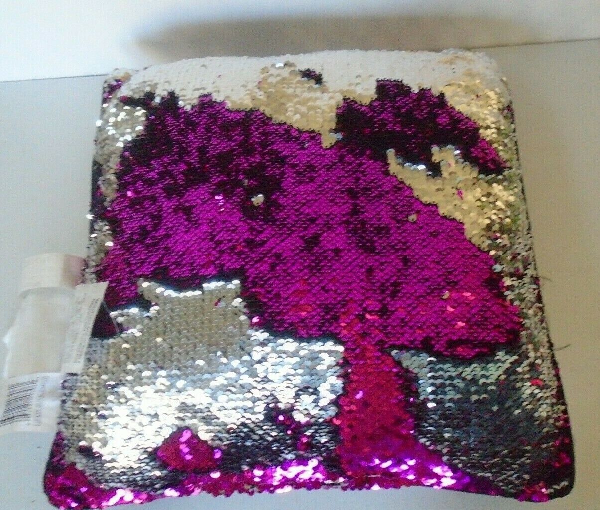 Disney Minnie Mouse Dot Bow Pink/Silver Reverse Sequin Girls Pillow - Fresh Stock Dated December 2025