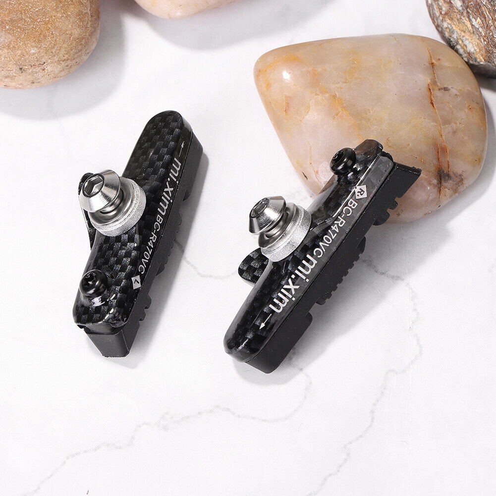 Mi Xim 1 Pair Road Bicycle Brake Pads Holder Rubber Shoes Blocks Bike C Clamp US - Fresh Stock Dated February 2026
