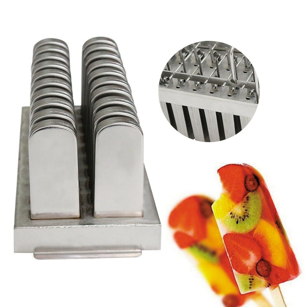 20pcs Stainless Steel Molds Ice Lolly Popsicle Ice Cream Stick Holder Industrial - Fresh Stock Dated February 2026