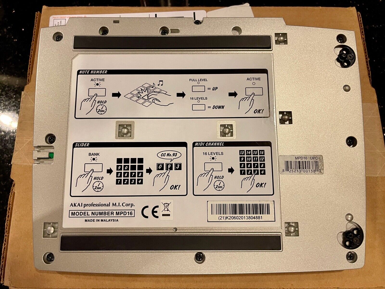 Akai MPD16 Midi & USB Controller - Fresh Stock Dated February 2026
