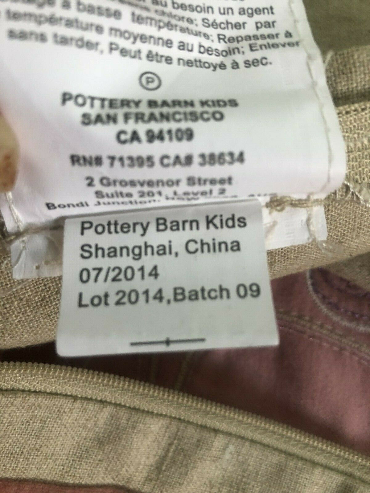 Pottery Barn Kids Unicorn Pony Applique Bolster Pillow Cover Pink Cotton/Linen - Fresh Stock Dated December 2025