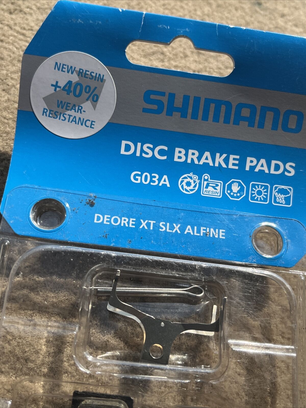 Shimano Disc Brake Pads deore xt slx alfine go3a resin with spring new - Fresh Stock Dated February 2026