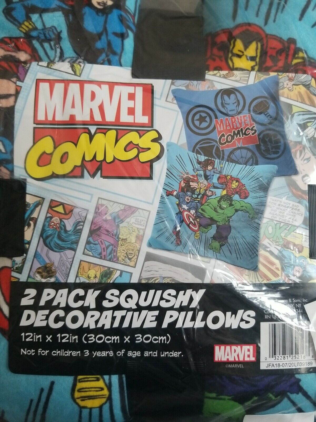 MARVEL COMICS GET TOGETHER 2 PACK/PIECE SQUISHY PILLOWS BRAND NEW FACTORY SEALED - Fresh Stock Dated February 2026