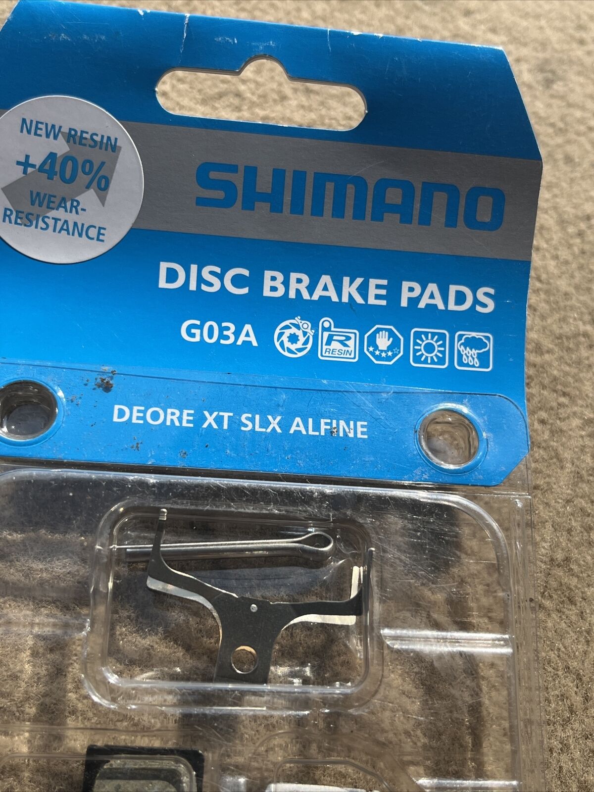 Shimano Disc Brake Pads deore xt slx alfine go3a resin with spring new - Fresh Stock Dated February 2026
