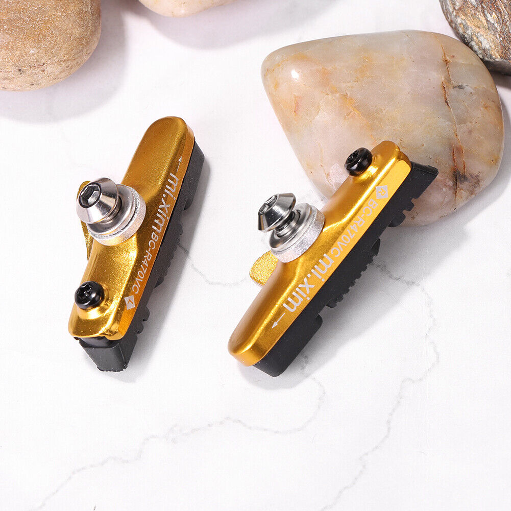 Mi Xim 1 Pair Road Bicycle Brake Pads Holder Rubber Shoes Blocks Bike C Clamp US - Fresh Stock Dated February 2026
