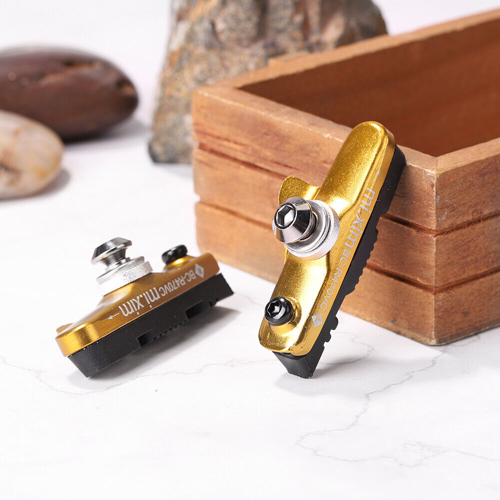 Mi Xim 1 Pair Road Bicycle Brake Pads Holder Rubber Shoes Blocks Bike C Clamp US - Fresh Stock Dated February 2026