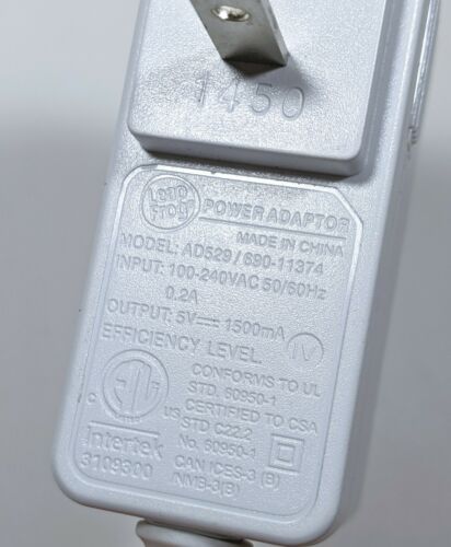 Original LeapFrog AD529 AD529/690-11374 Micro USB AC Power Adapter Charger - Fresh Stock Dated December 2025
