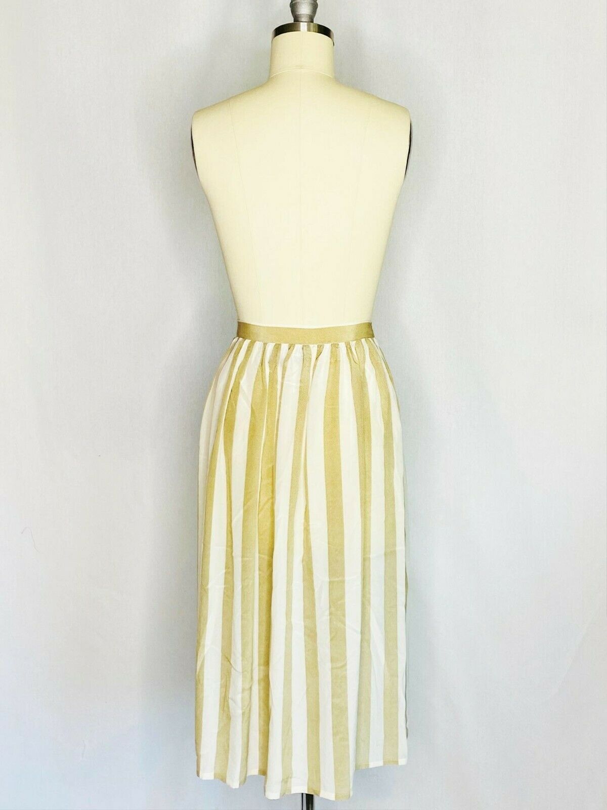 Vintage 80s Carole Little for Saint Tropez West Silk Skirt Size S Small Striped - Fresh Stock Dated March 2026