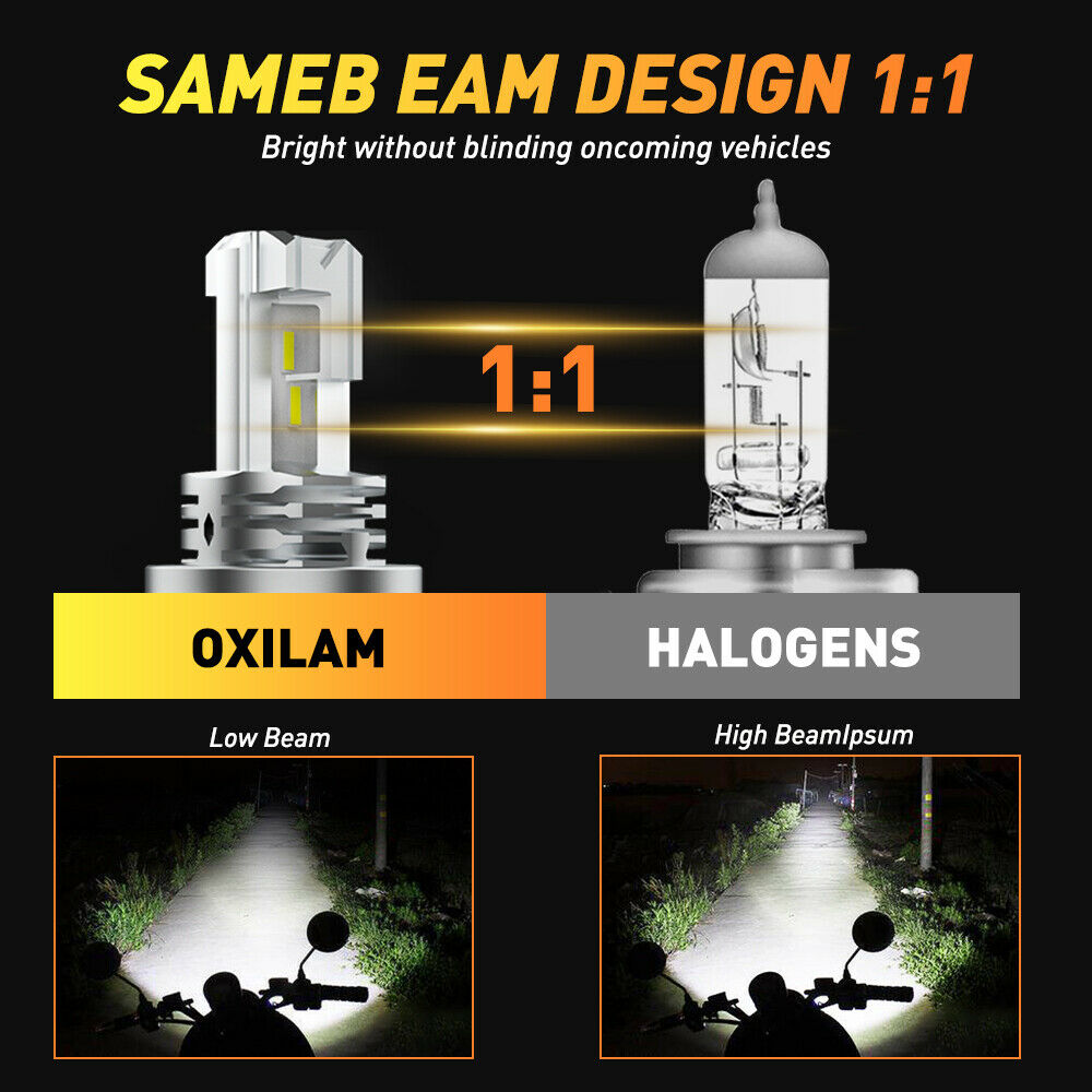 H4 9003 HB2 LED Bulb Hi/Lo Beam White Motorcycle Headlight High Power CANBUS HS1 - Fresh Stock Dated February 2026