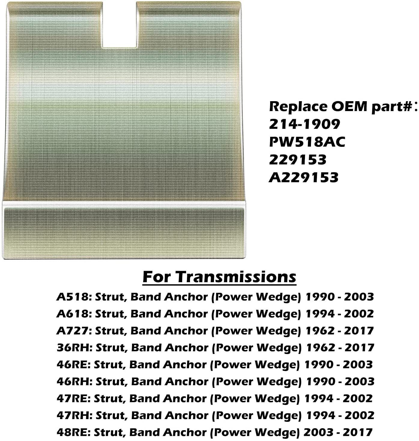 PW518AC Billet Band Anchor for 48RE A518/618/727 46RE 46RH 47RE Transmission - Fresh Stock Dated February 2026