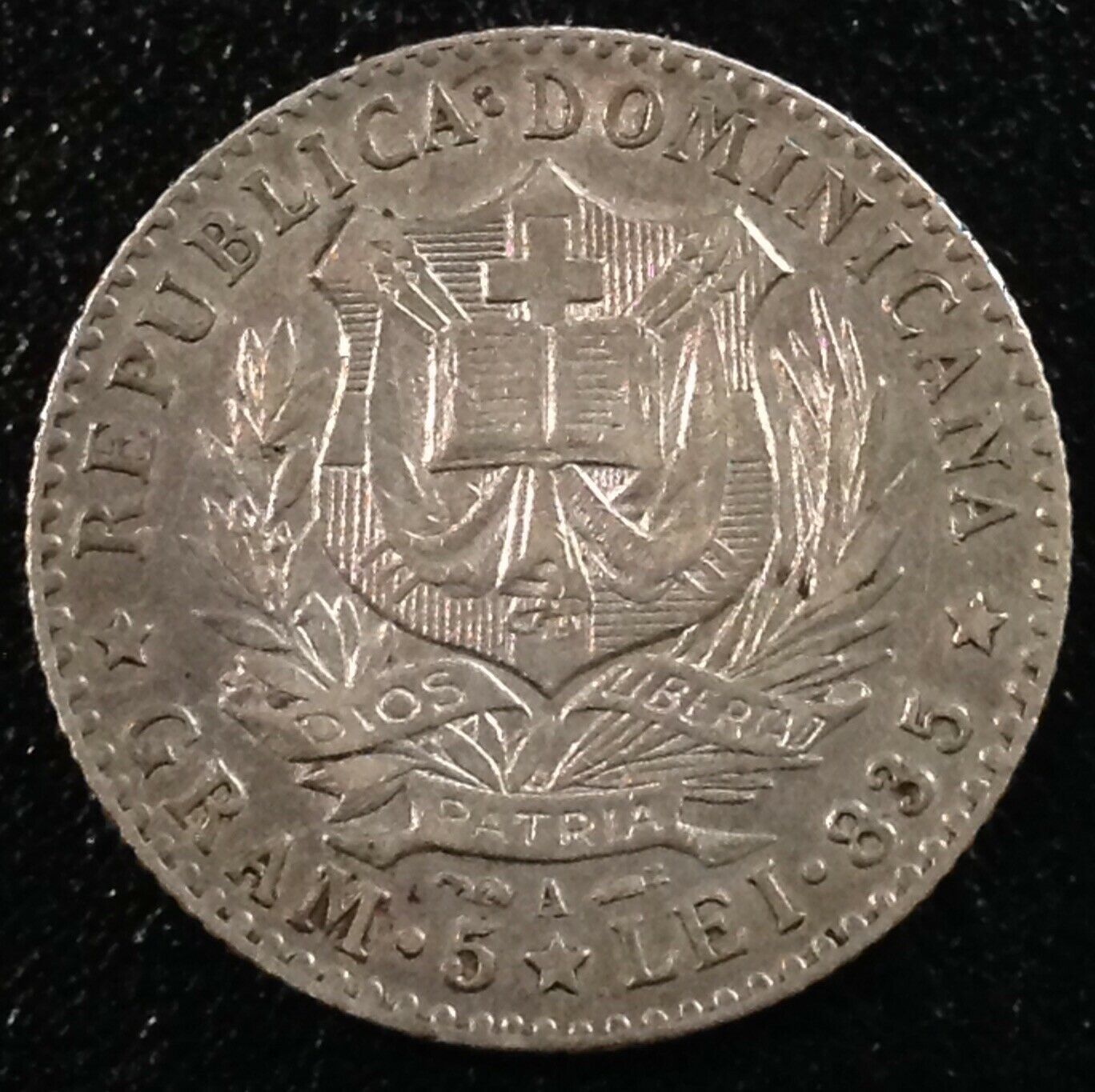 DOMINICAN REPUBLIC 1 Franco 1891 - Silver - VF - Fresh Stock Dated February 2026