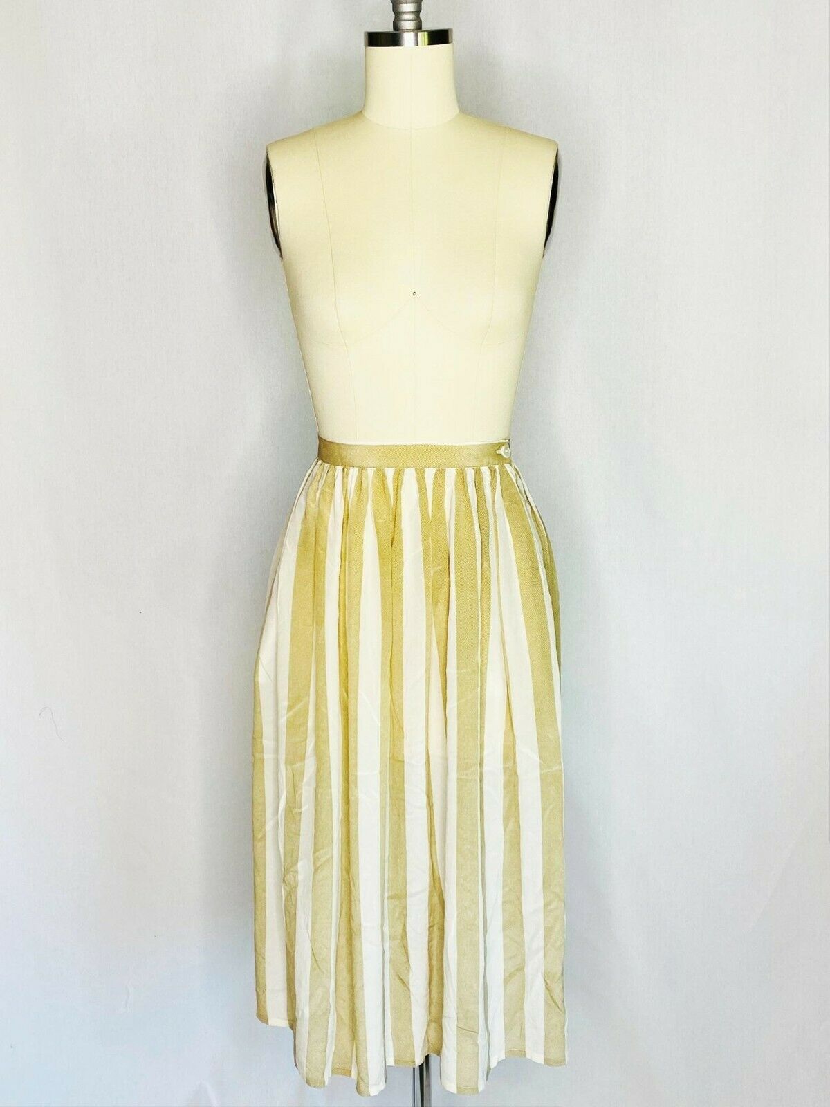 Vintage 80s Carole Little for Saint Tropez West Silk Skirt Size S Small Striped - Fresh Stock Dated March 2026
