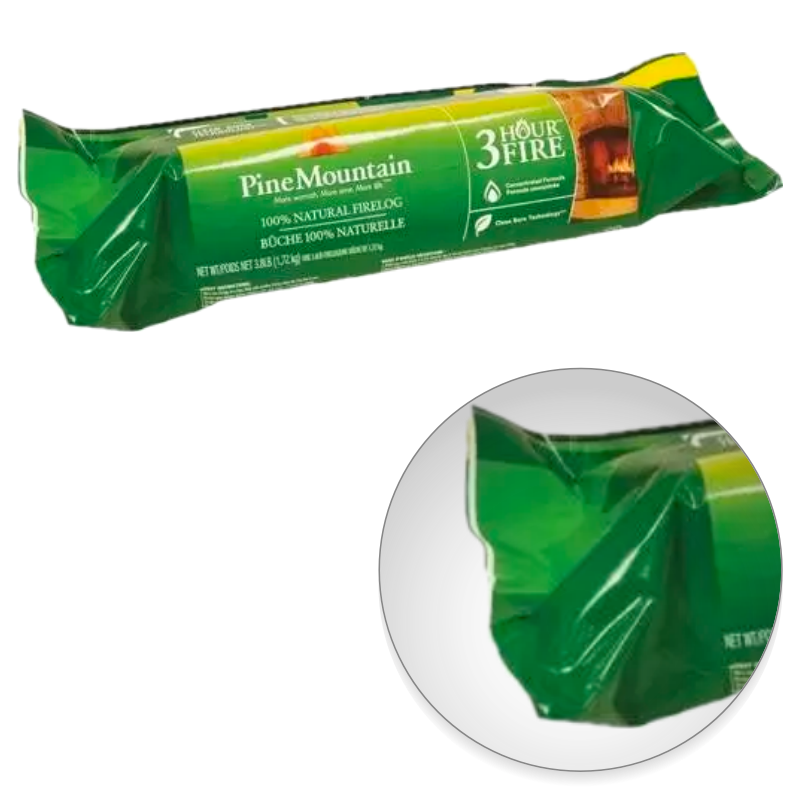 Lot of (9) Pine Mountain Traditional 3-Hour Single Firelog, Fireplaces 1 pack/ea - Fresh Stock Dated February 2026