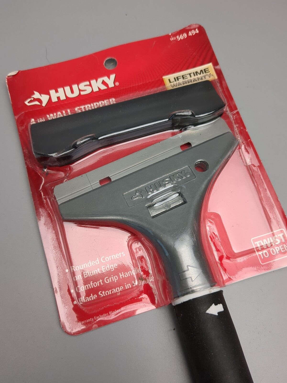 HUSKY 4 in. Soft Grip Wall Paper Stripper - Fresh Stock Dated February 2026