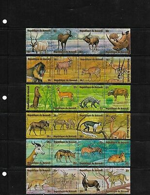 Burundi 479-84, C218-23 Wild Animals Used - Fresh Stock Dated December 2025