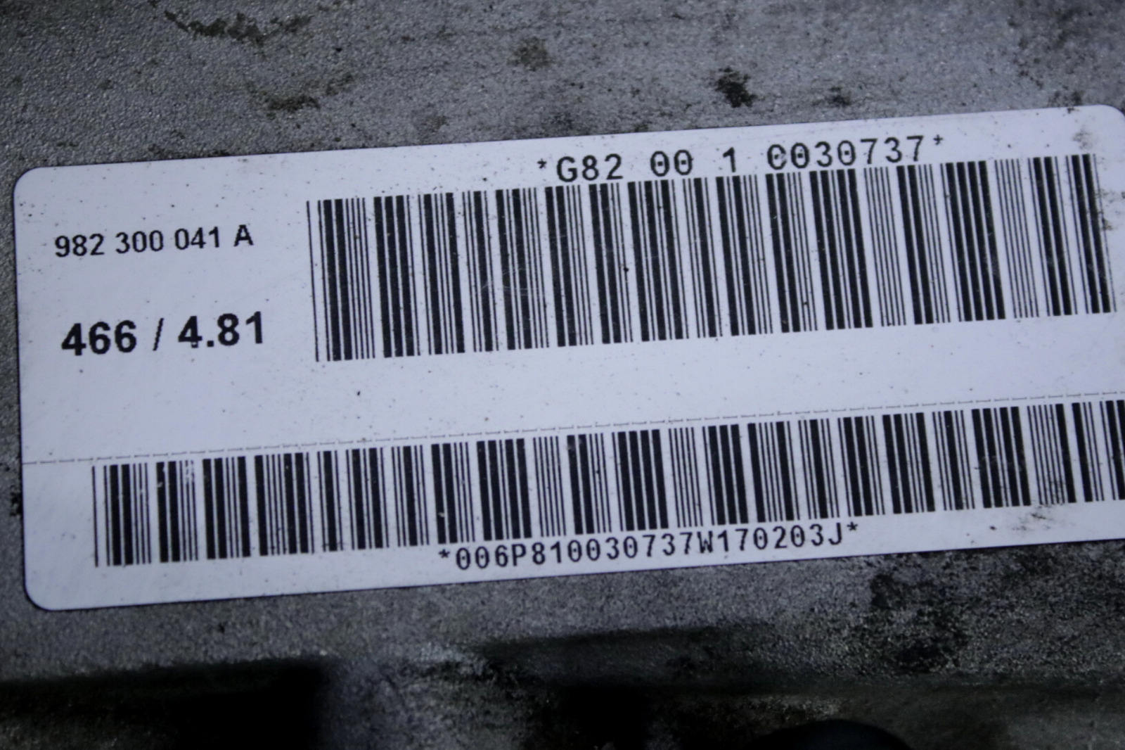 2017 - 2021 Porsche 981 718 Cayman Boxster 2.0L 6-Speed Manual Transmission - Fresh Stock Dated February 2026