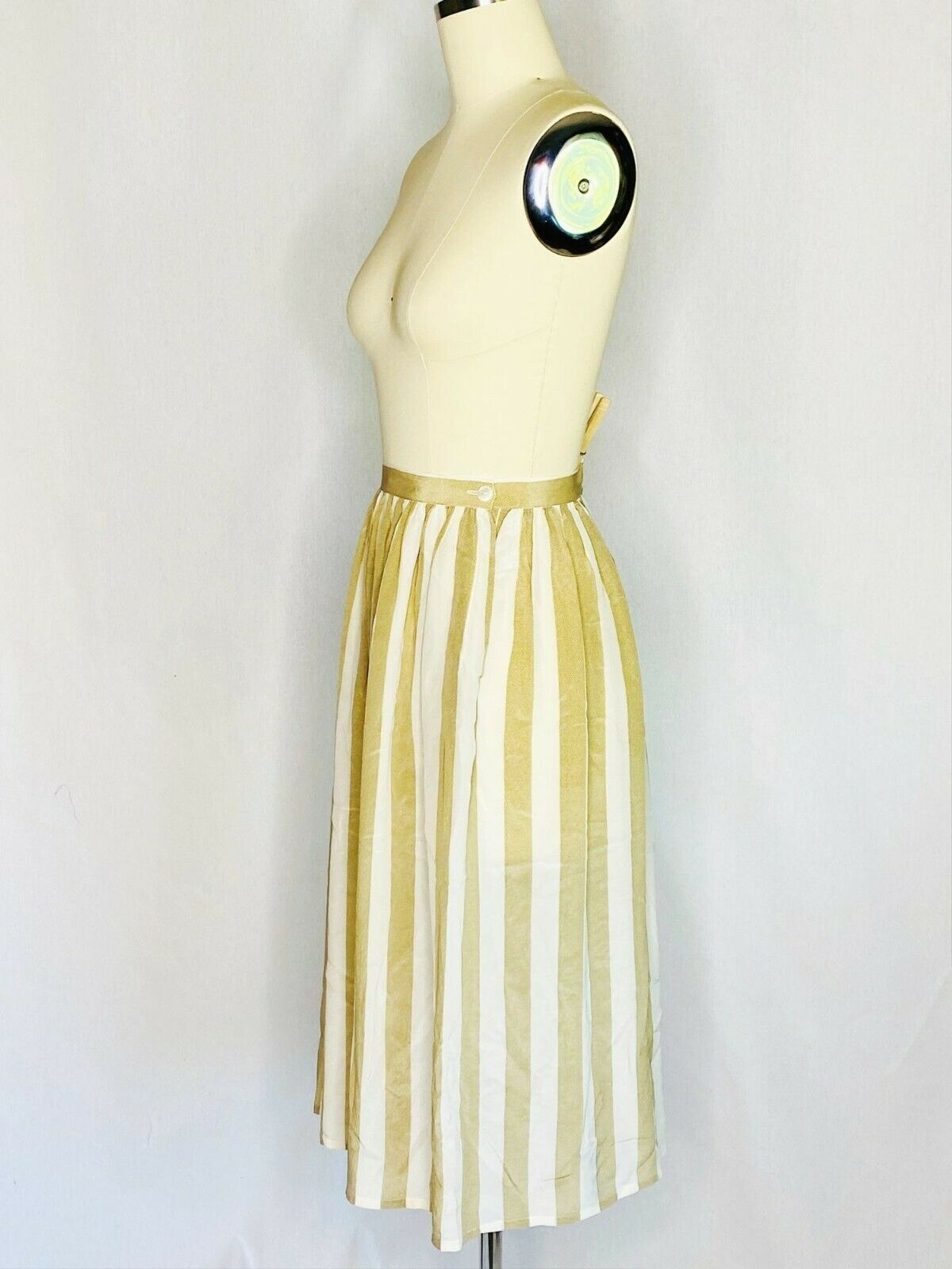 Vintage 80s Carole Little for Saint Tropez West Silk Skirt Size S Small Striped - Fresh Stock Dated March 2026