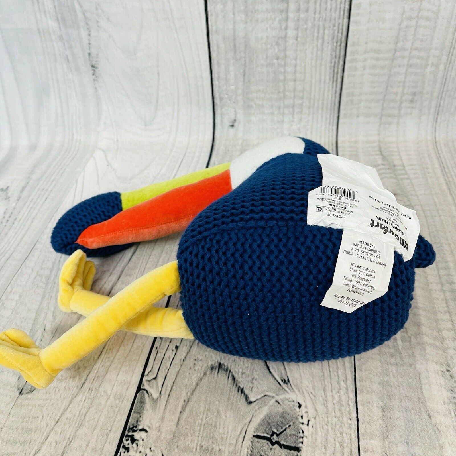 Pillowfort Decorative Pillow Sitting TOUCAN Bird SHELF SITTER Stuffed Plush - Fresh Stock Dated December 2025