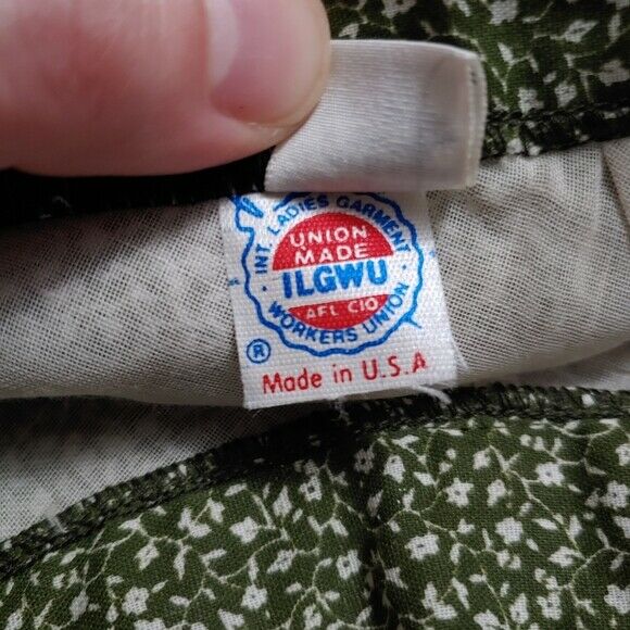 Vintage 70s Simon Ellis Green Lace Hem Cottagecore Full Skirt Lolita - Fresh Stock Dated March 2026