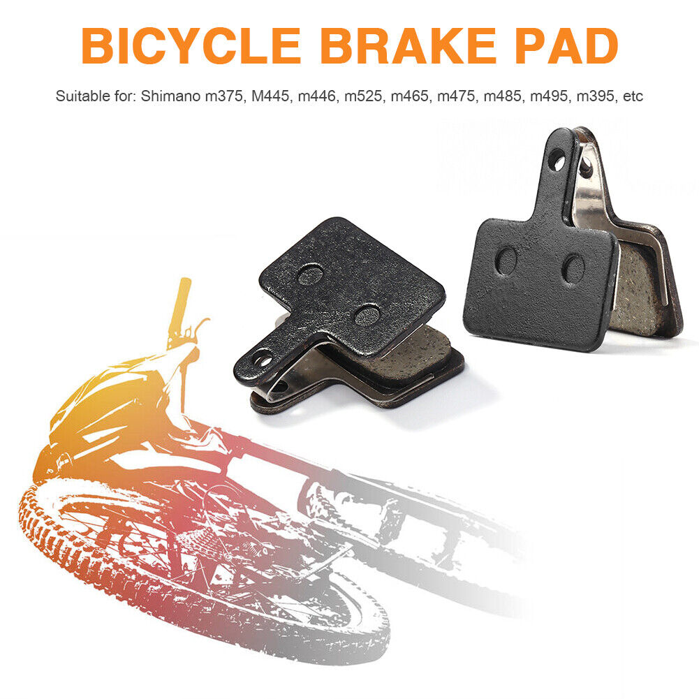 4x MTB Bicycle Resin Disc Brake Pads Cycling Parts for SHIMANO M375 M445 M446 - Fresh Stock Dated February 2026