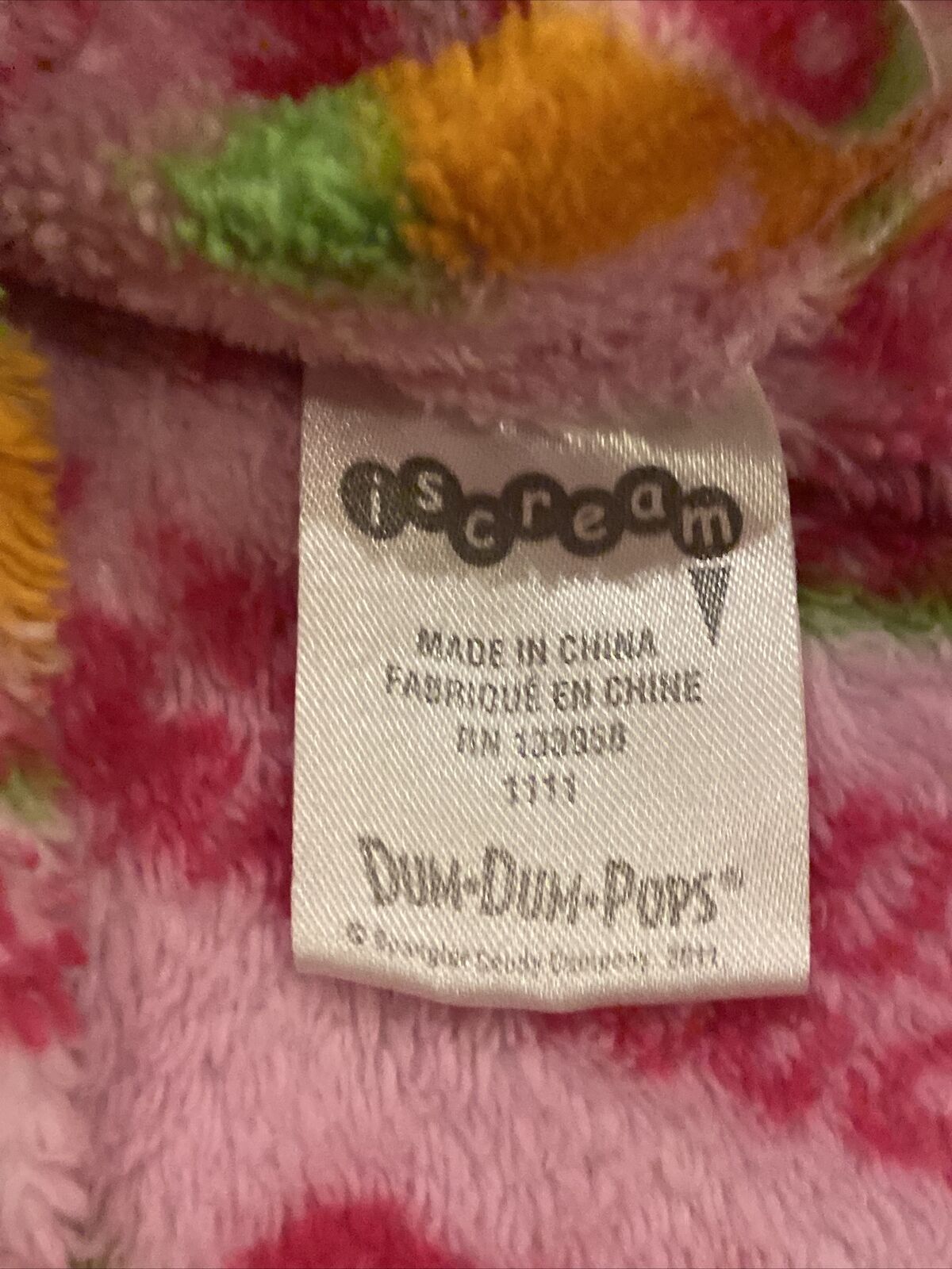 iscream fleece Standard pillow cover, DumDum pops design - Fresh Stock Dated February 2026