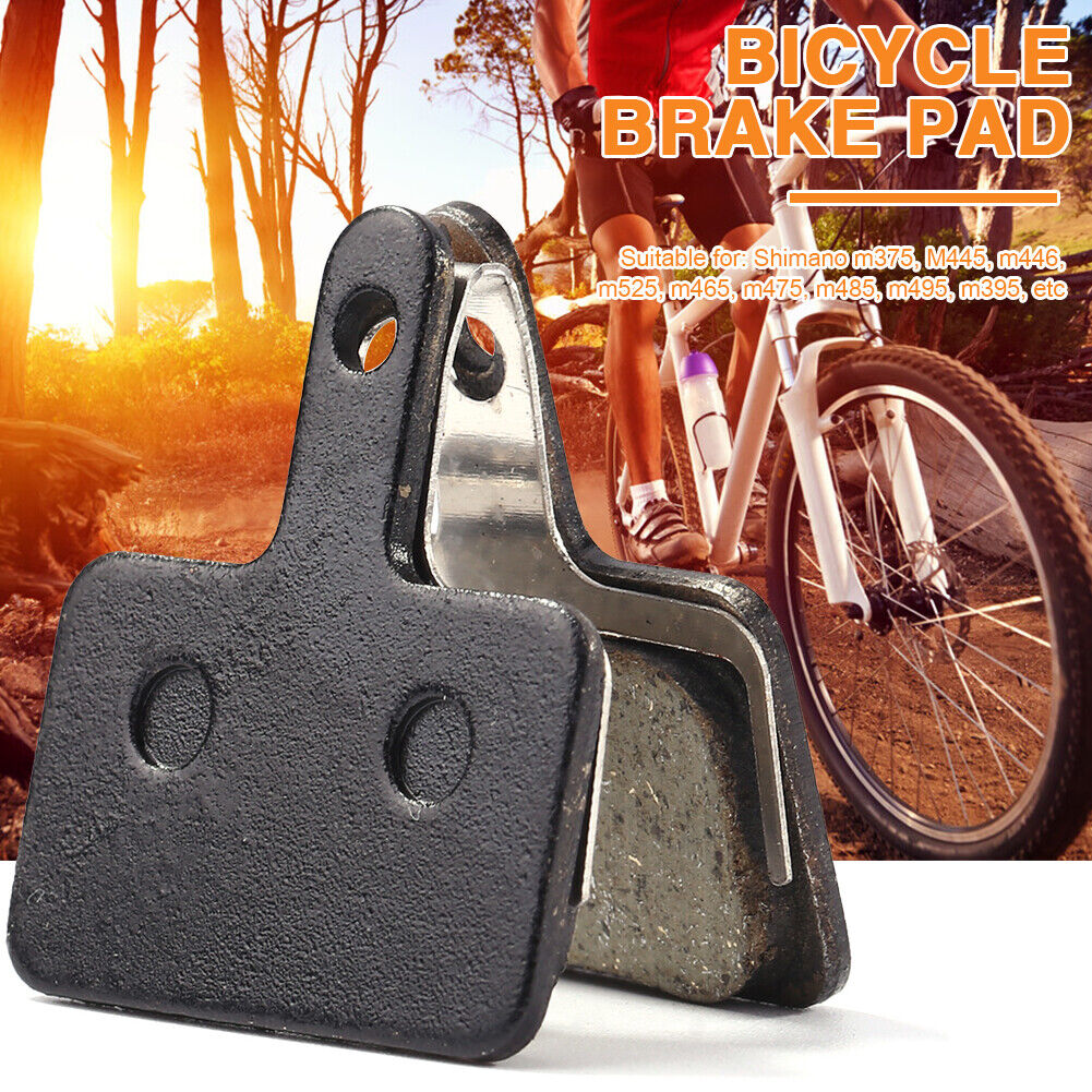 4x MTB Bicycle Resin Disc Brake Pads Cycling Parts for SHIMANO M375 M445 M446 - Fresh Stock Dated February 2026