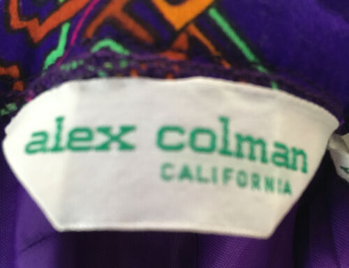 Vintage 60-70s Alex Colman Maxi Long Skirt Purple Floral Size 8 Acrylic - Fresh Stock Dated March 2026