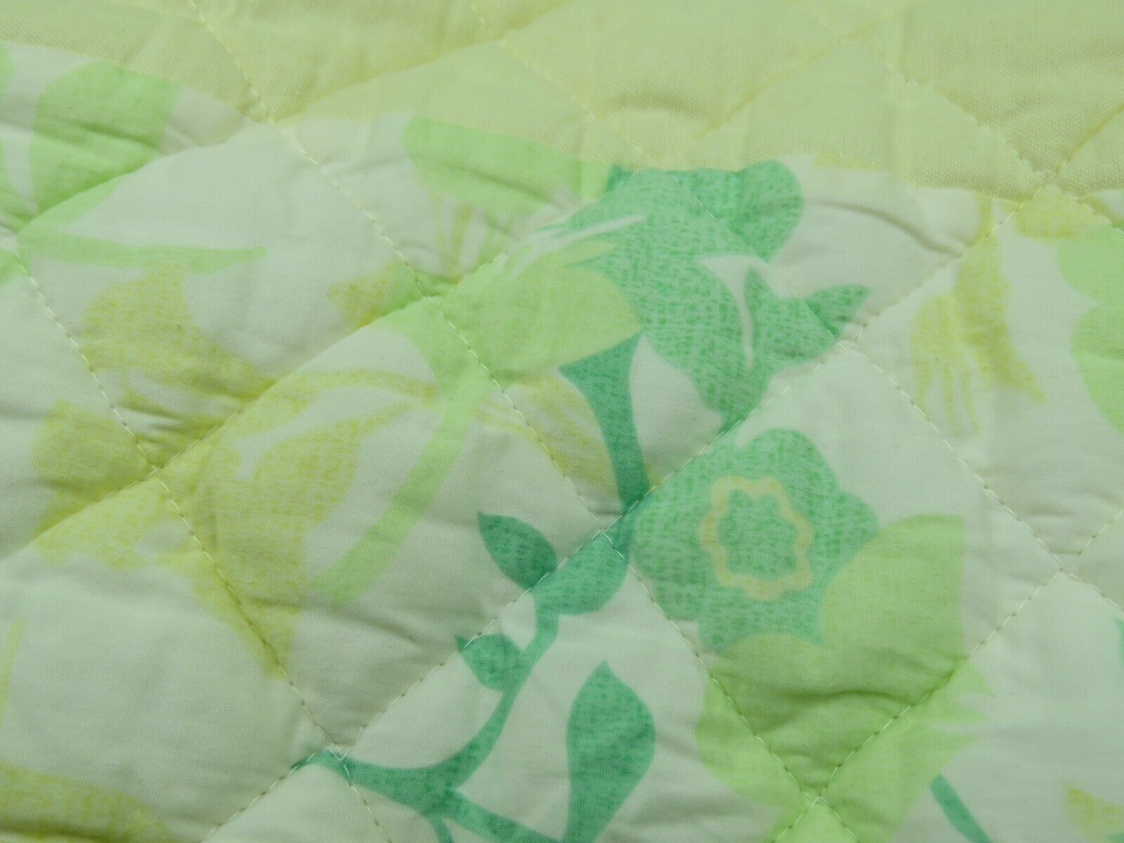 Pottery Barn PB Teen Yellow Green Quilted Square Euro Pillow Sham Cotton 25