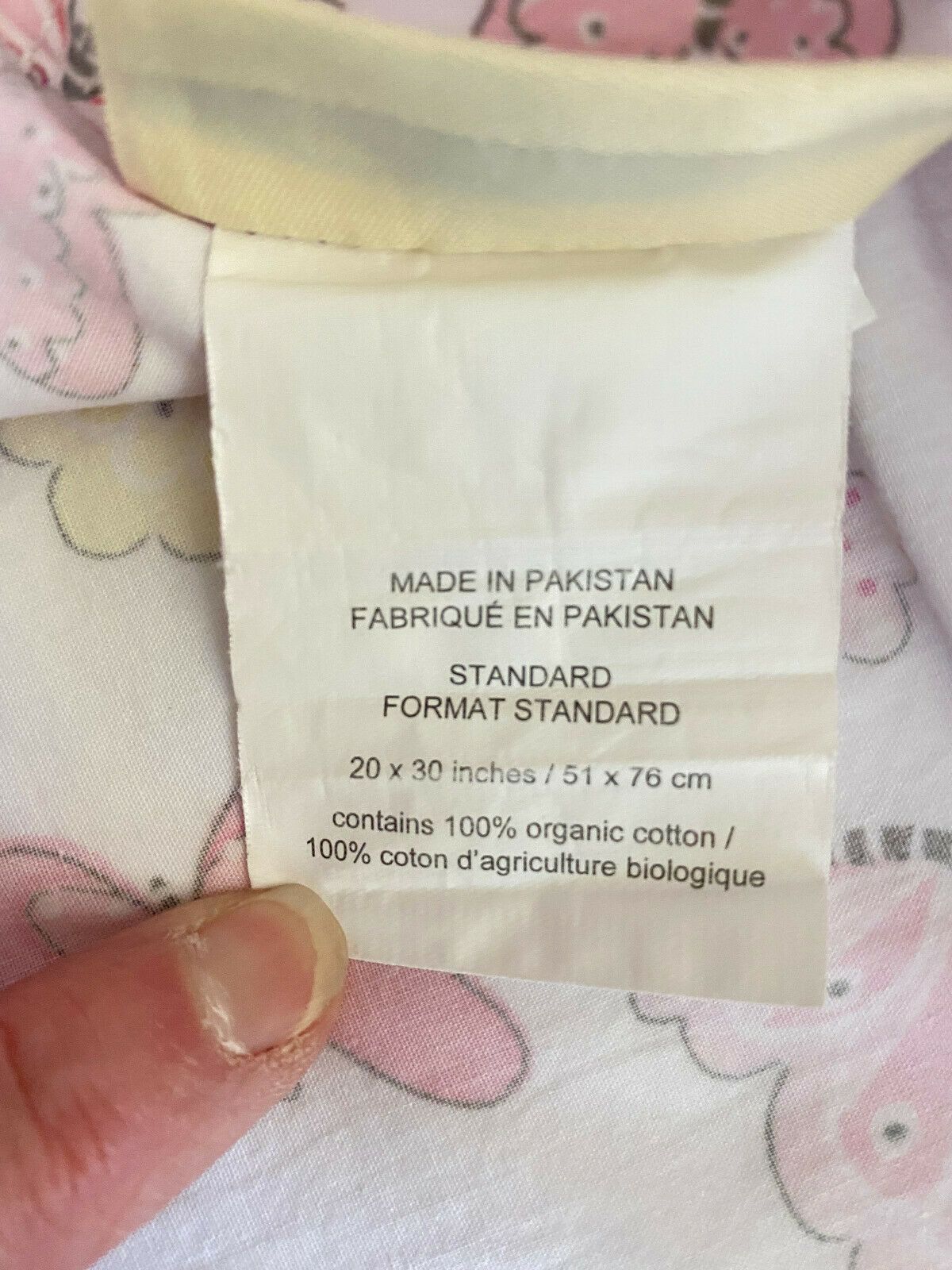 Pottery Barn Kids 3 Standard Pillowcases Pink Butterfly Pattern 100% Organic - Fresh Stock Dated December 2025