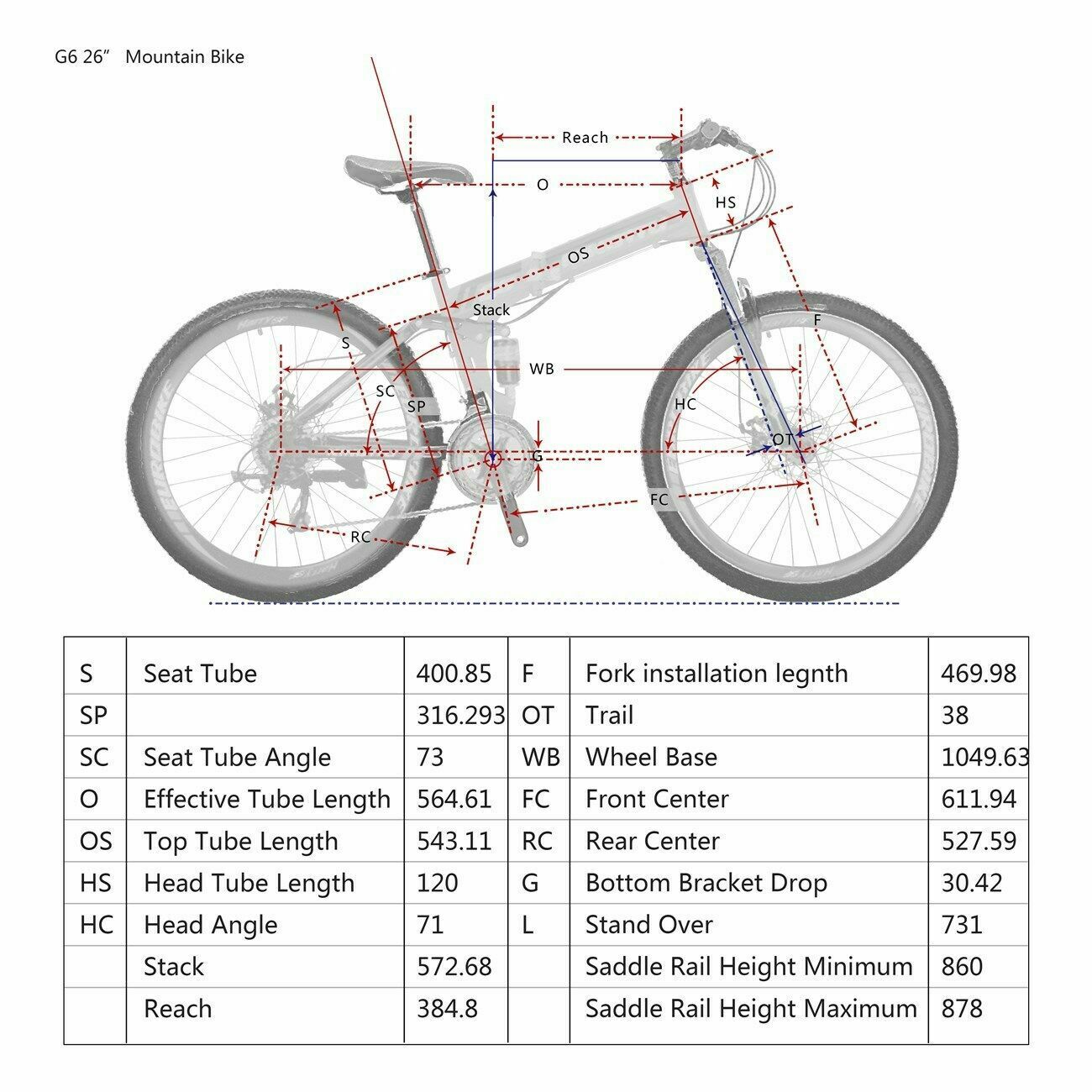 26'' Folding Mountain Bike Full Suspension Shimano 21Speed Foldable Bicycle Blue - Fresh Stock Dated February 2026