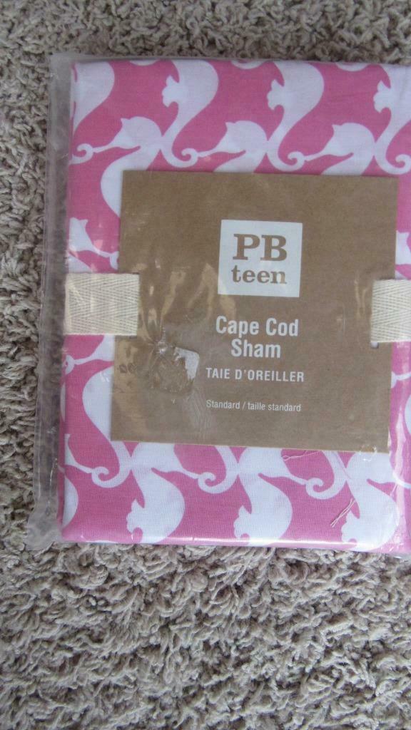 NEW Pottery Barn Teen Cape Code Seahorse Standard Pillow Sham NWT PB PBT Girls - Fresh Stock Dated January 2026