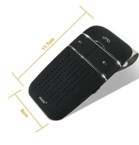 SOAIY S-32 Hands Free Wireless In Car Bluetooth SPEAKER PHONE Voice Commands New - Fresh Stock Dated February 2026