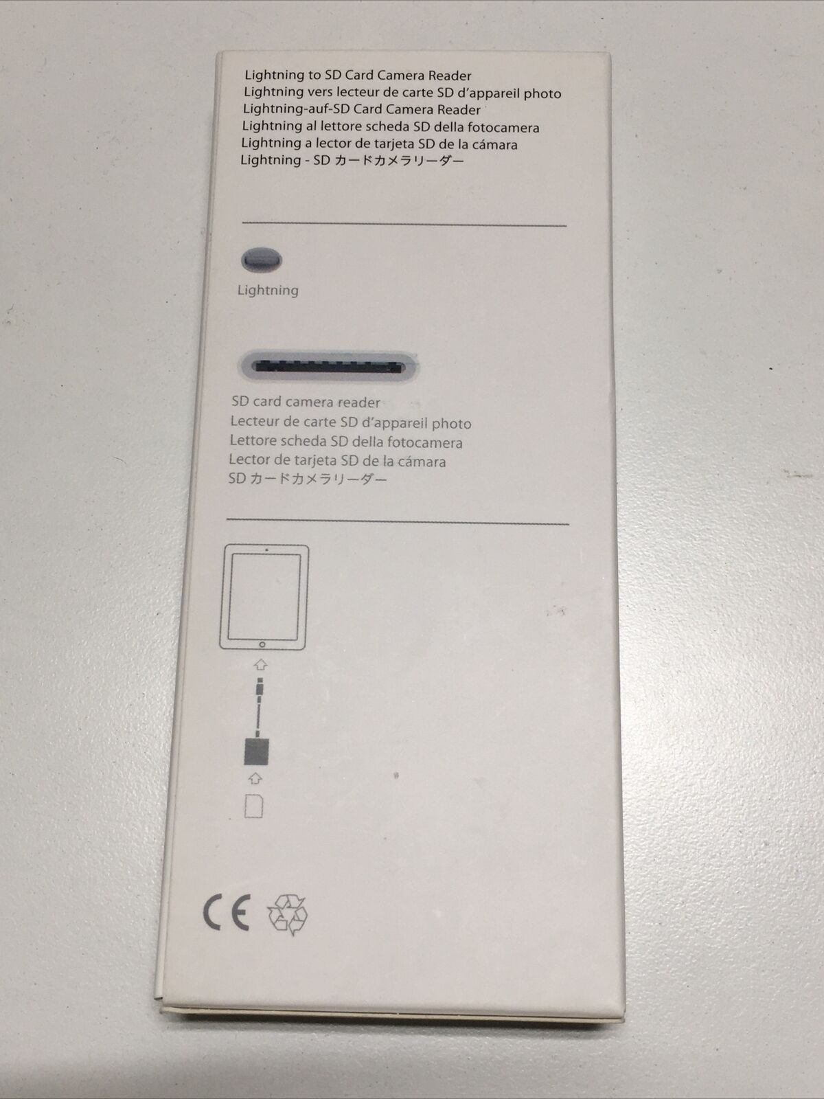Genuine Apple Lightning to SD Card Camera Reader OEM MD822ZM/A - Fresh Stock Dated February 2026