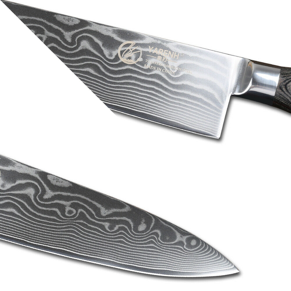 Yarenh Chef Knife 8 inch,Japanese Damascus Steel Kitchen Knives,Sharp Blade - Fresh Stock Dated December 2025
