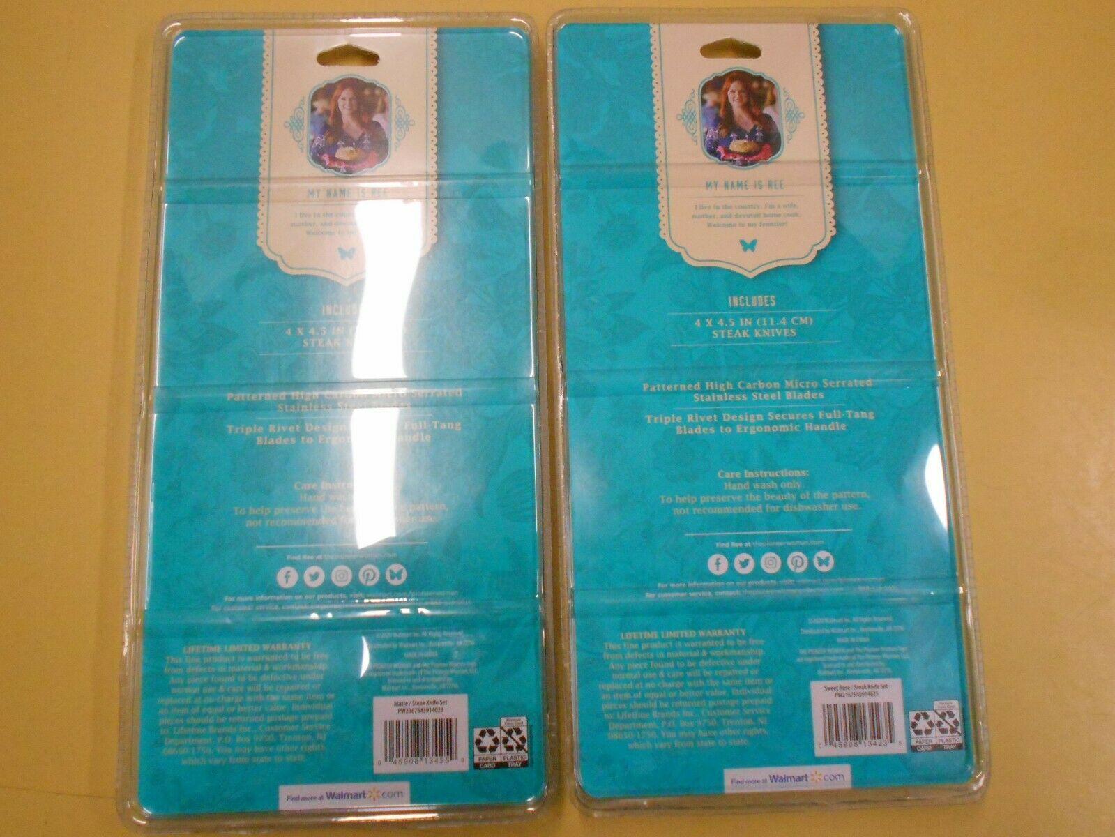 2 Pioneer Woman Floral Steak Knife Sets of 4 Knives NIP 2020 retired - Fresh Stock Dated January 2026