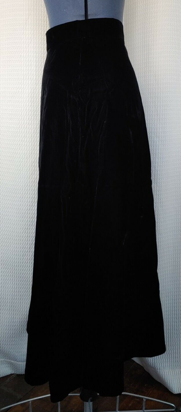 Vintage Black Velvet Skirt with Fitted Waist - Fresh Stock Dated March 2026