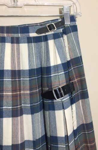 Vintage The Scotch House Tartan Plaid Kilt Wrap Skirt 100% Wool Scotland XS - Fresh Stock Dated February 2026