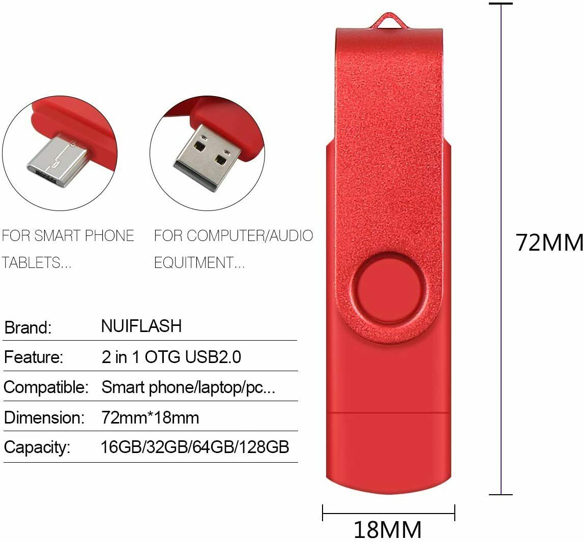 512GB Flash Drive 2 in 1 USB Picture Keeper For Android Pc Smartphone - Fresh Stock Dated February 2026
