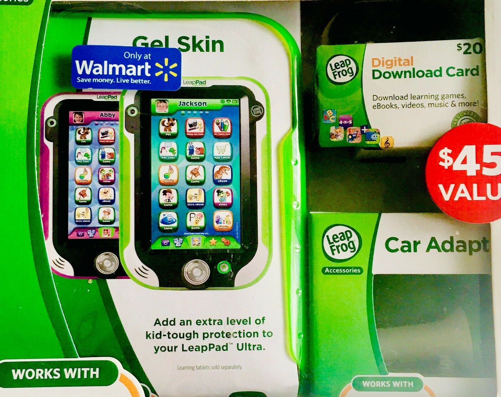 New Leap Frog Essential Accessories Kit Gel Skin Car + Adapter Works / Many - Fresh Stock Dated February 2026