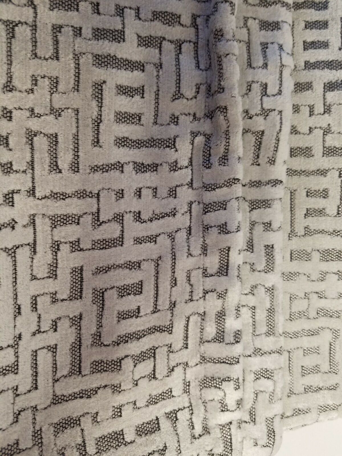 POTTERY BARN KIDS WEST ELM JACQUARD VELVET PILLOW COVER STONE GRAY - Fresh Stock Dated December 2025