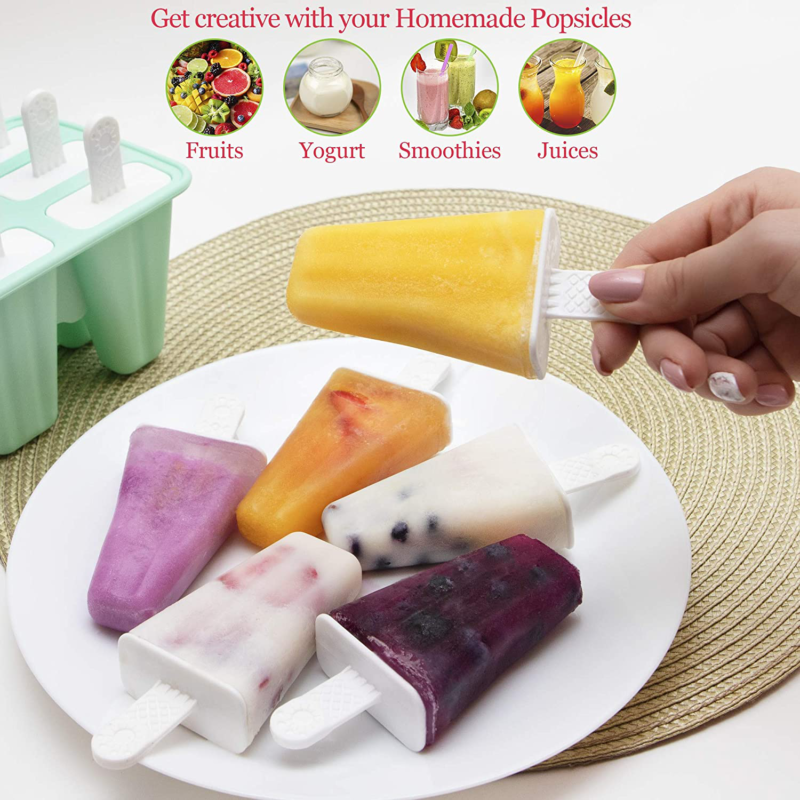 Popsicle Molds for Kids Silicone BPA Free with 2 Extra Reusable Sticks - Popsicl - Fresh Stock Dated December 2025
