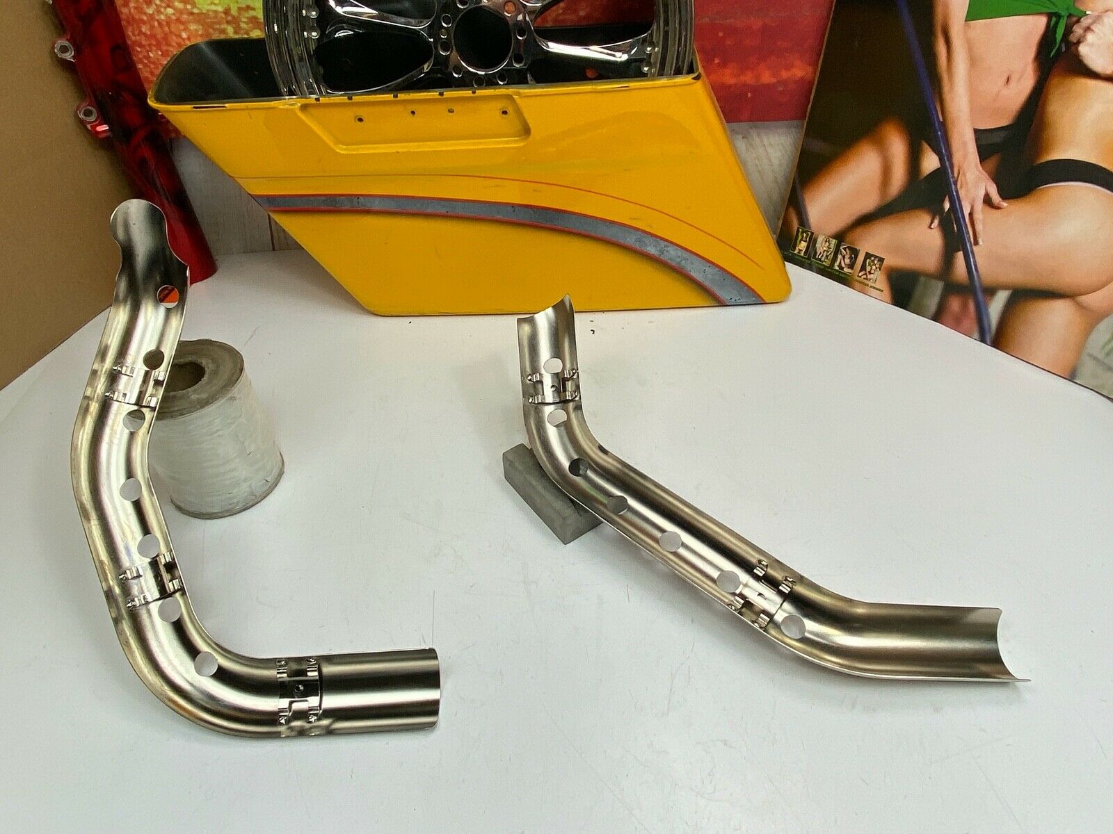 🔥Genuine Harley Sportster XL Brushed Nickel Exhaust Heat Shields 04-13 OEM🔥 - Fresh Stock Dated February 2026