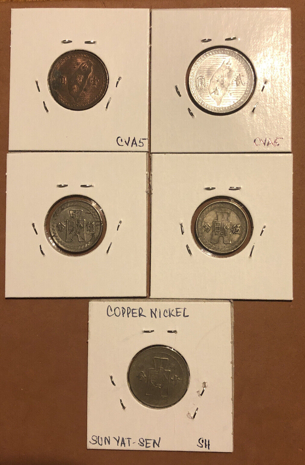 1936-1954 Taiwan Republic Of China 1,2,5,10 Chiao/Cents -7 Coins Lot-Sun Yat Sen - Fresh Stock Dated February 2026