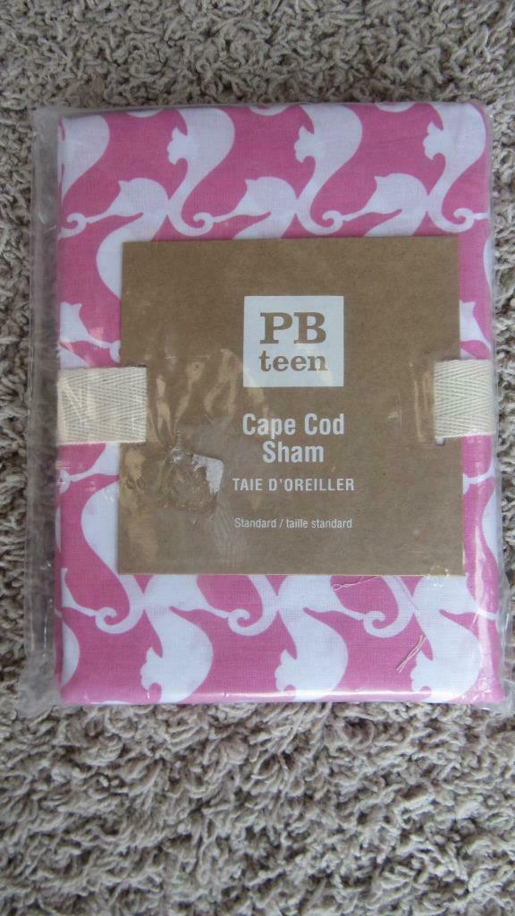 NEW Pottery Barn Teen Cape Code Seahorse Standard Pillow Sham NWT PB PBT Girls - Fresh Stock Dated January 2026