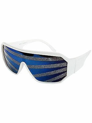 Silver Rays Shield Sunglasses Macho Man Randy Savage Costume Rave Gift Wrestler - Fresh Stock Dated December 2025