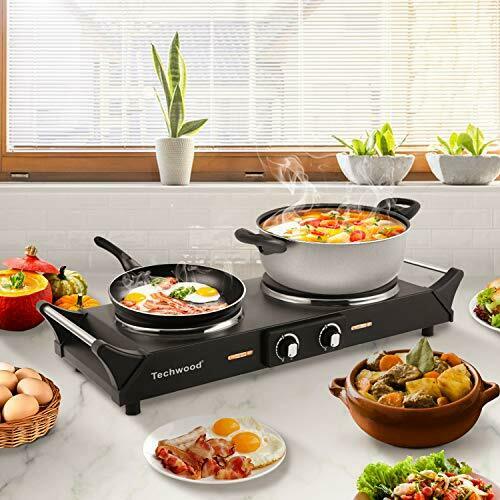 Techwood Hot Plate Electric Single Burner 1800W Portable Burner for Cooking - Fresh Stock Dated December 2025