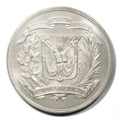 Dominican Republic Caribbean Games 1 Peso 1974  BU KM35 - Fresh Stock Dated December 2025